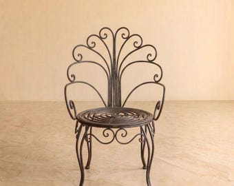 Wrought Iron Peacock Chair - Vintage style Garden/Patio Furniture