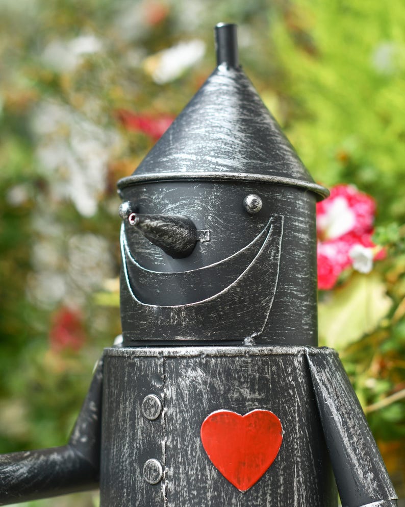 Tin Man Garden Ornament, Metal Garden Decoration, Garden Sculpture afbeelding 3