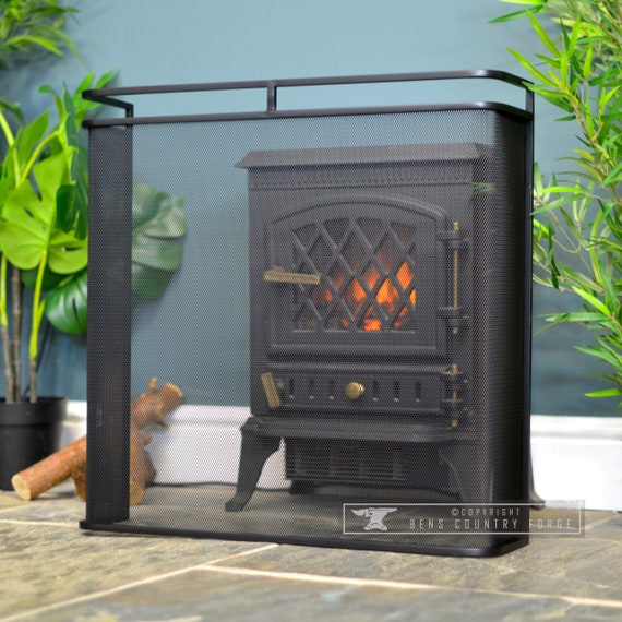 Black Railed Single Panel Fire Guard/ Traditional Style - Etsy New Zealand
