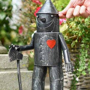 Tin Man Garden Ornament, Metal Garden Decoration, Garden Sculpture afbeelding 2