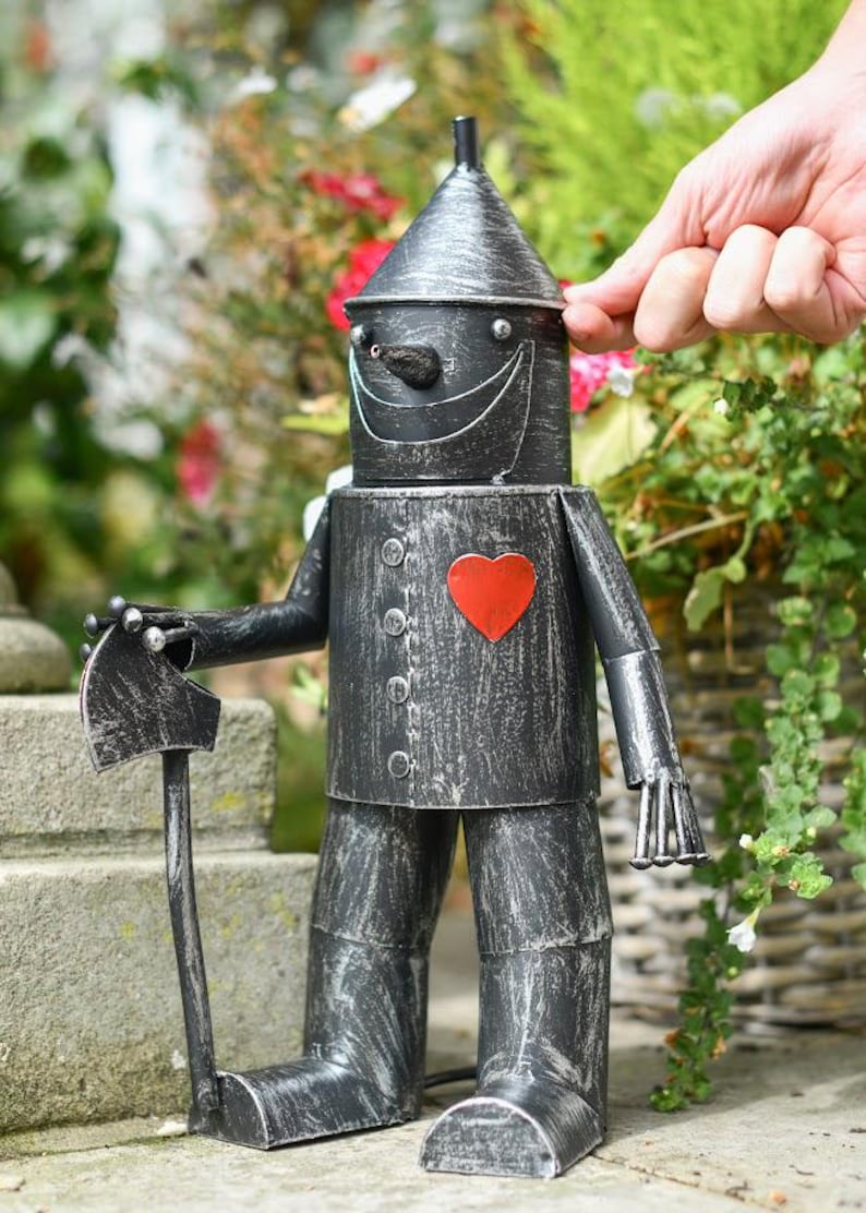 Tin Man Garden Ornament, Metal Garden Decoration, Garden Sculpture afbeelding 2
