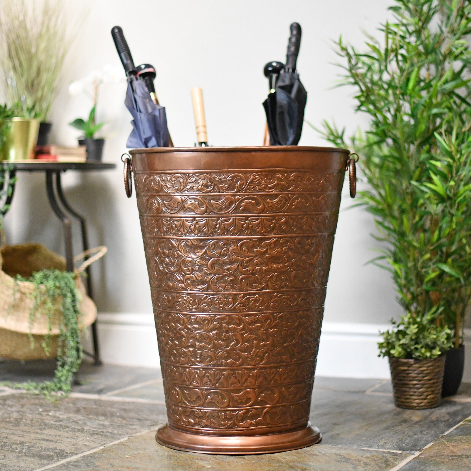 Antique Copper Large Umbrella Stand/ Umbrella Stand/ Copper Etsy