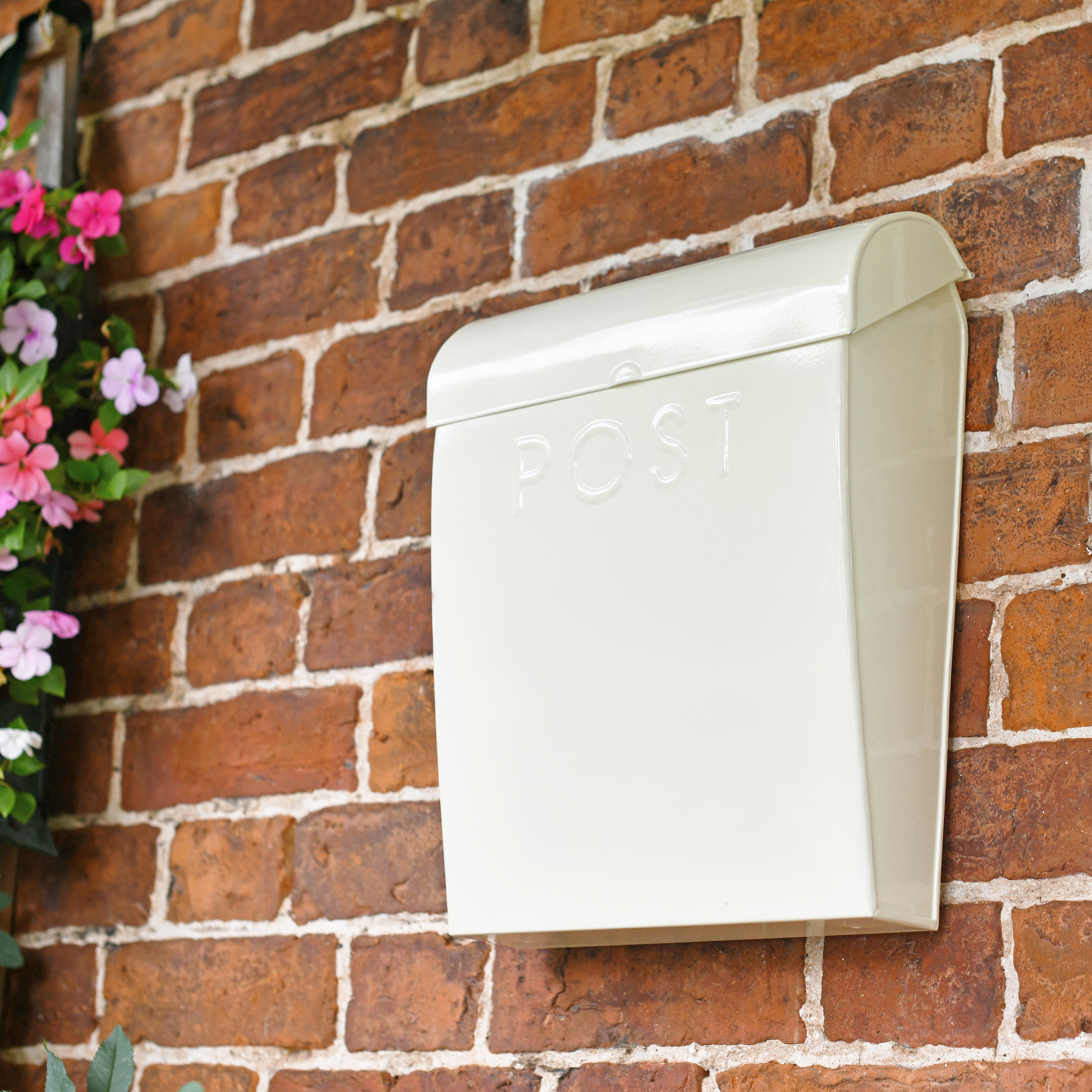 Cream Contemporary Post Box/ Stylish Post Box/ Sleek Modern Design ...