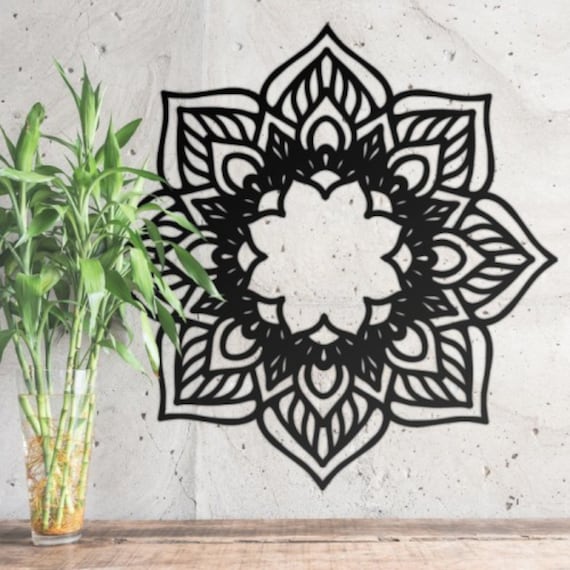 Black Mandala Wall Art Metal Wall Art UK Made Boho Boho Art Boho Gift Spiritual Garden Relaxing Garden Decor Etsy Canada
