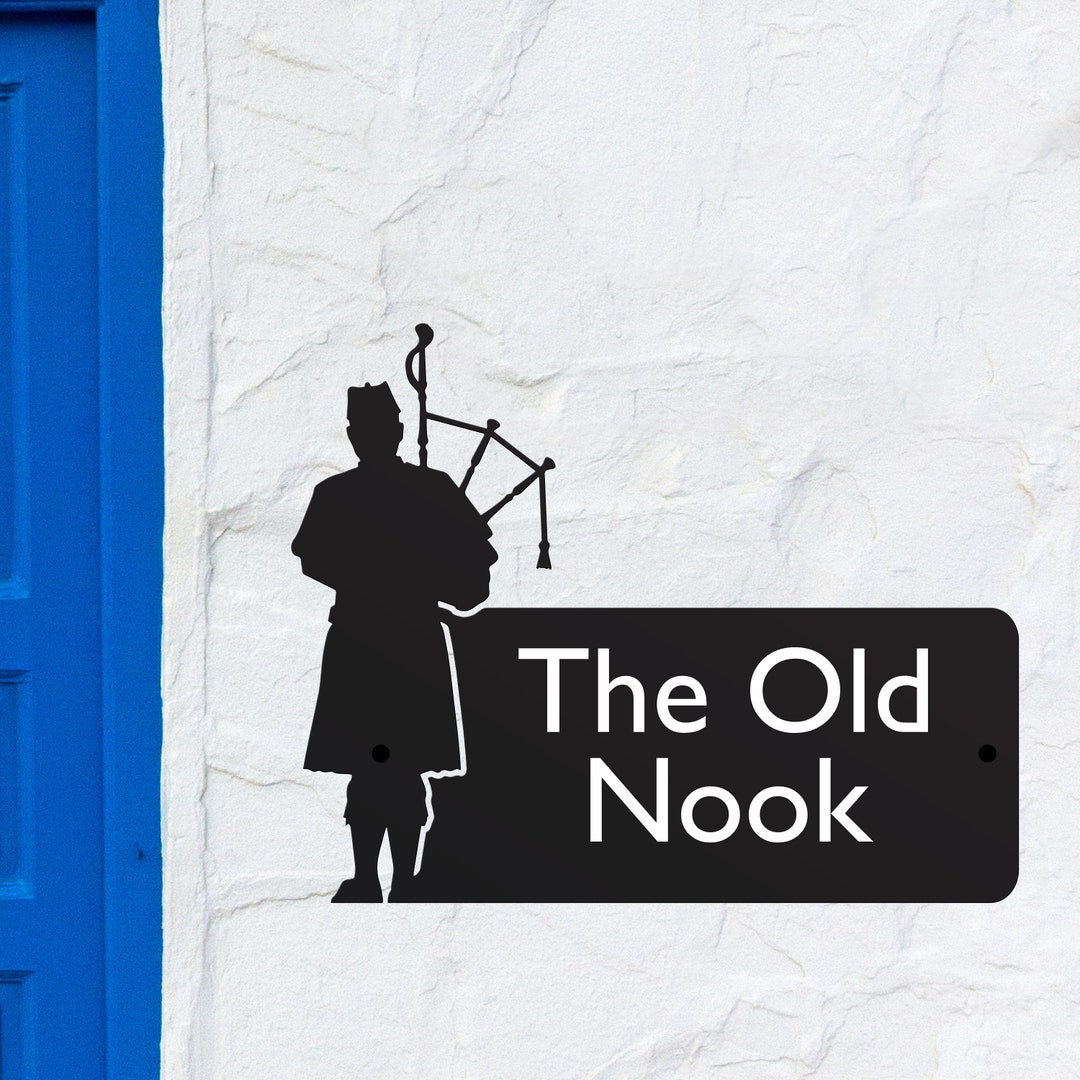 Personalised Bagpipes House Name Sign/highlands, Scottish Pride