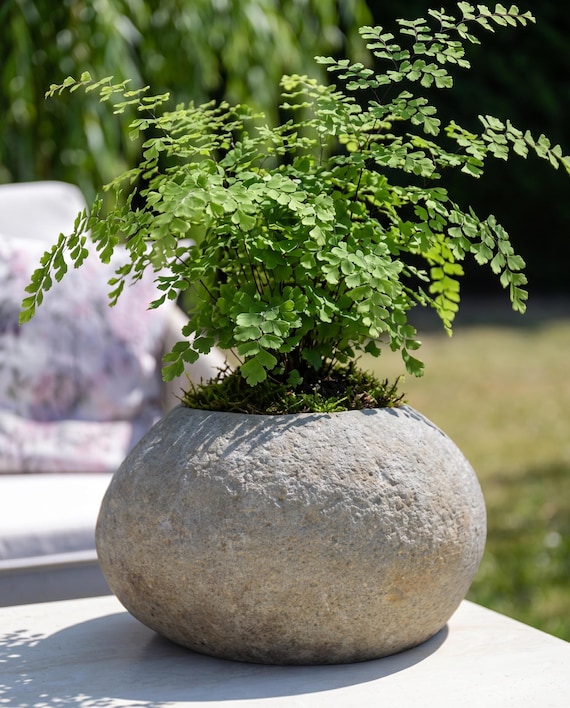 Natural Stone Vase - Indoor or Outdoor Planter