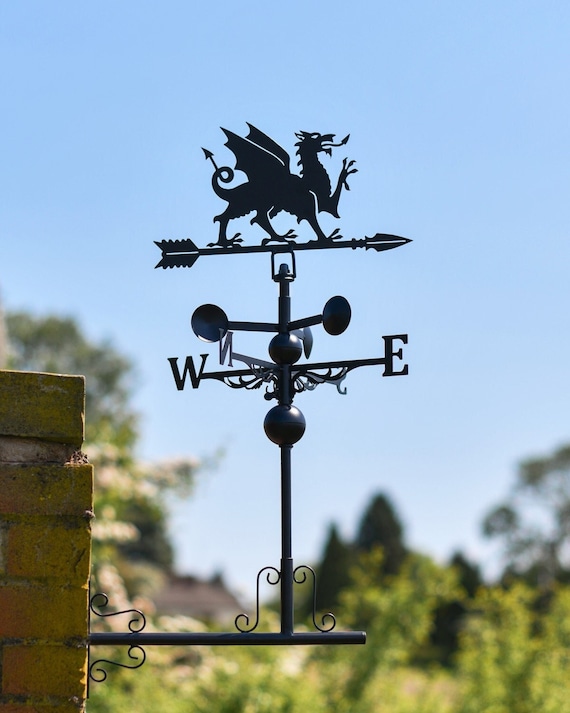 Black Steel Welsh Dragon Weathervane