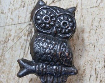 Cast Iron Owl Cupboard Knob, Cabinet Knobs, Antique Style Hardware, Quirky Hardware, Solid Traditionally Cast Iron, Home Improvements, DIY