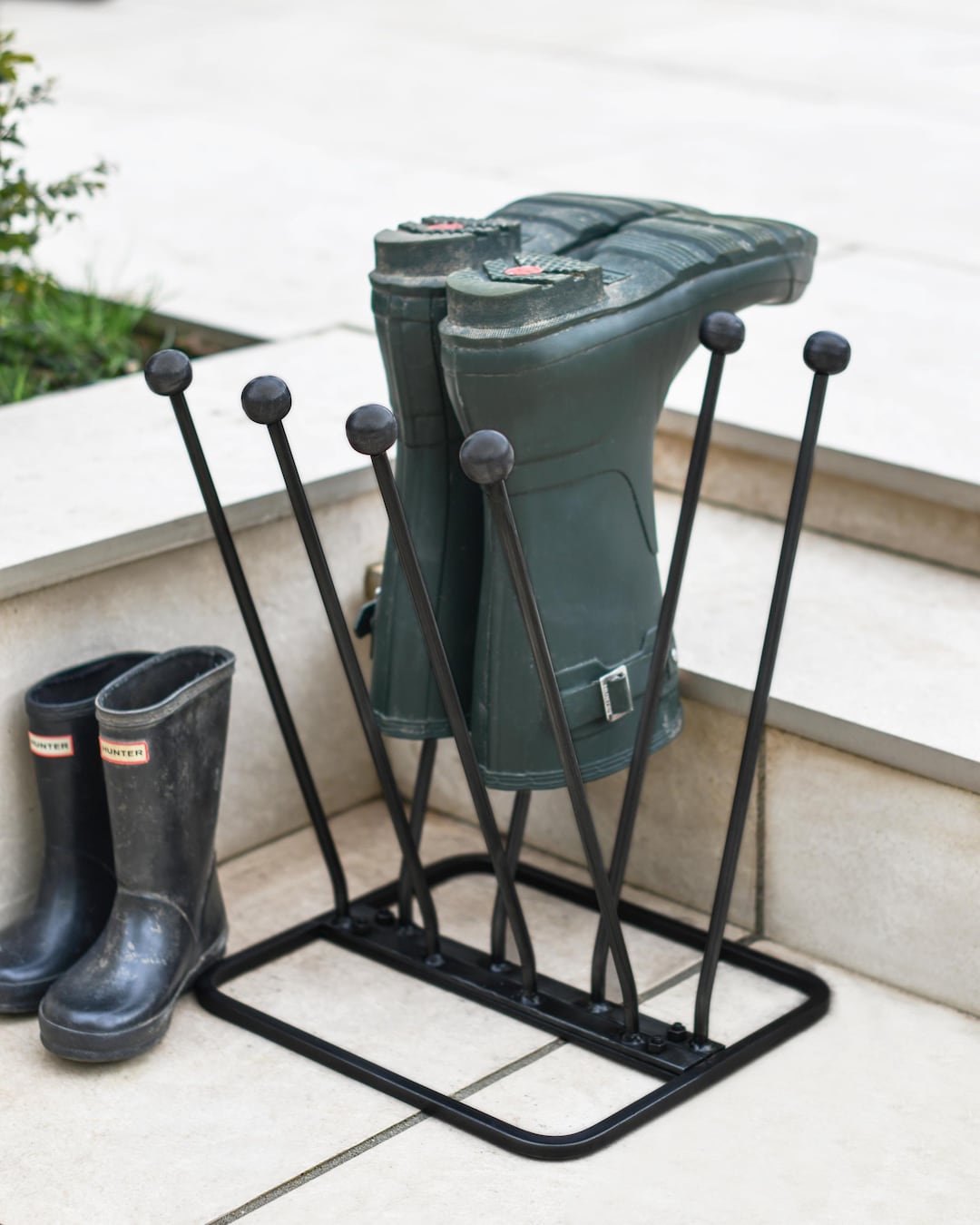 Four Pair Welly & Boot Rack, Wellington Boot Storage, Outdoor, Porch ...