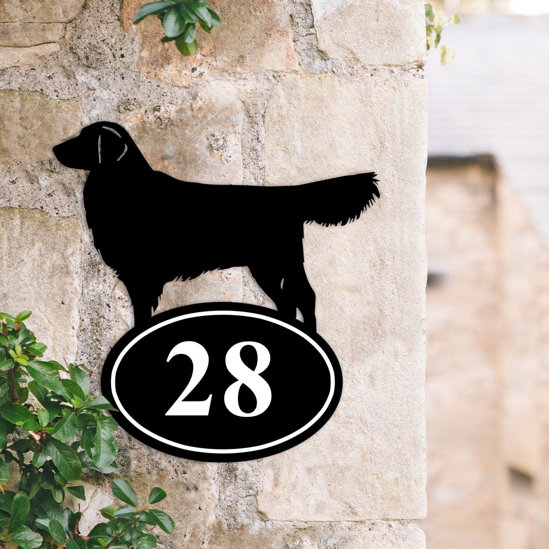 Golden Retriever Iron House Number Sign/ Dalmatian Owners, Dog Lovers