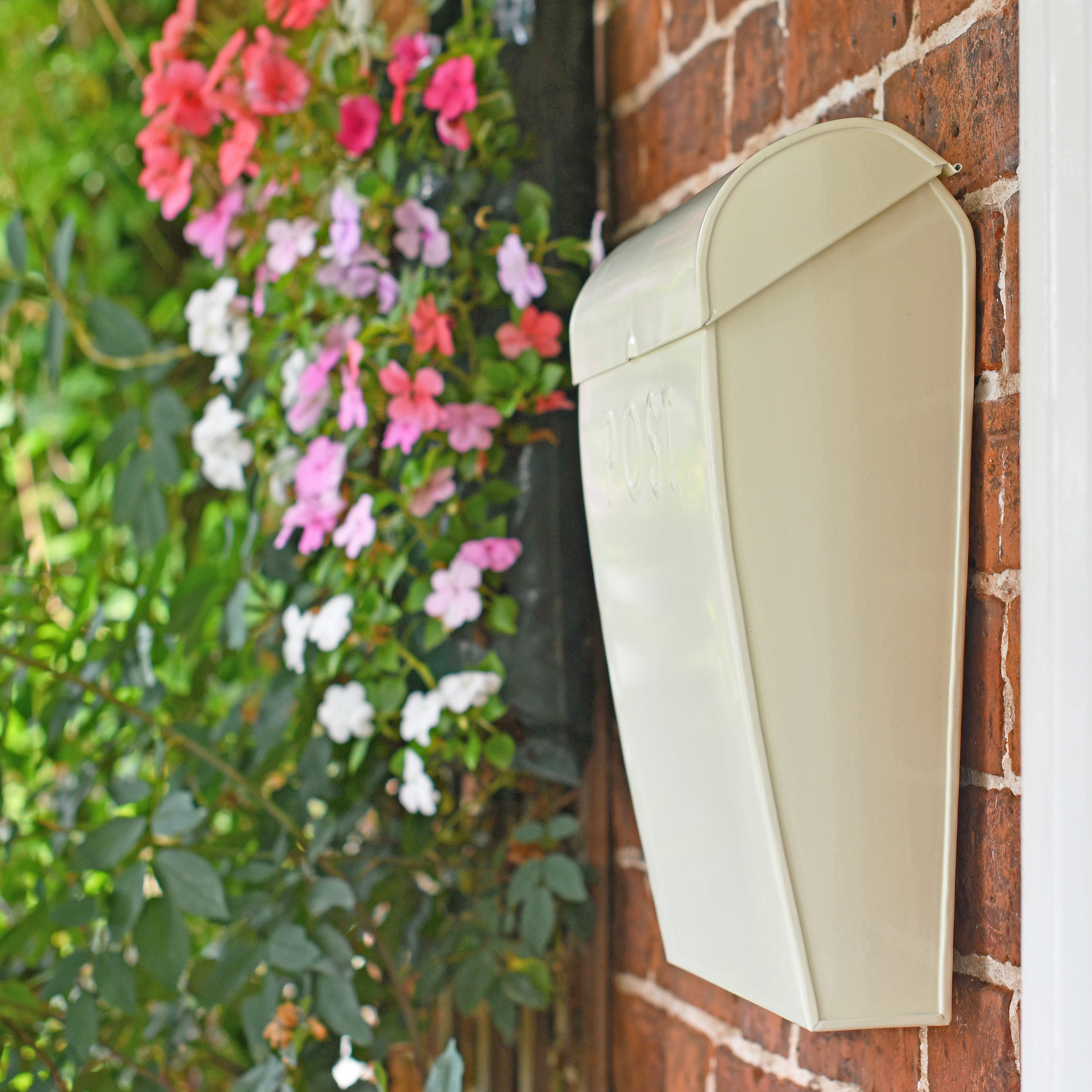 Cream Contemporary Post Box/ Stylish Post Box/ Sleek Modern Design ...