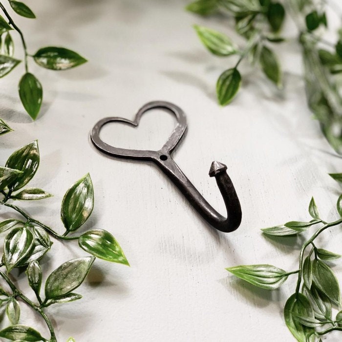 HeartShaped Coat Hook/ Black Heart Shaped Hook/ Heart Hook/ Etsy