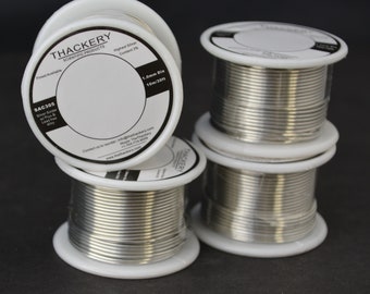 Thackery Silver Flux Core Solder Wire - SAC305 - available in .5mm .8mm and 1mm thickness - sold by the foot/meter