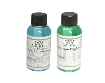 JAX 2 Pack: Blackener for Steel Iron (2oz) + Blackener for Aluminum (2oz)