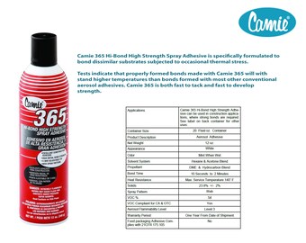 Camie 365 Hi-Bond High Strength Spray Adhesive - Made in USA