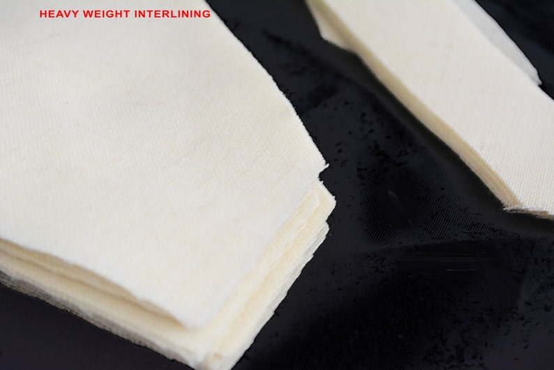 viscose AC Ter Kuile Made Netherlands wool PRE-CUT 3 14 wide heavy weight necktie interfacing interlining finest available