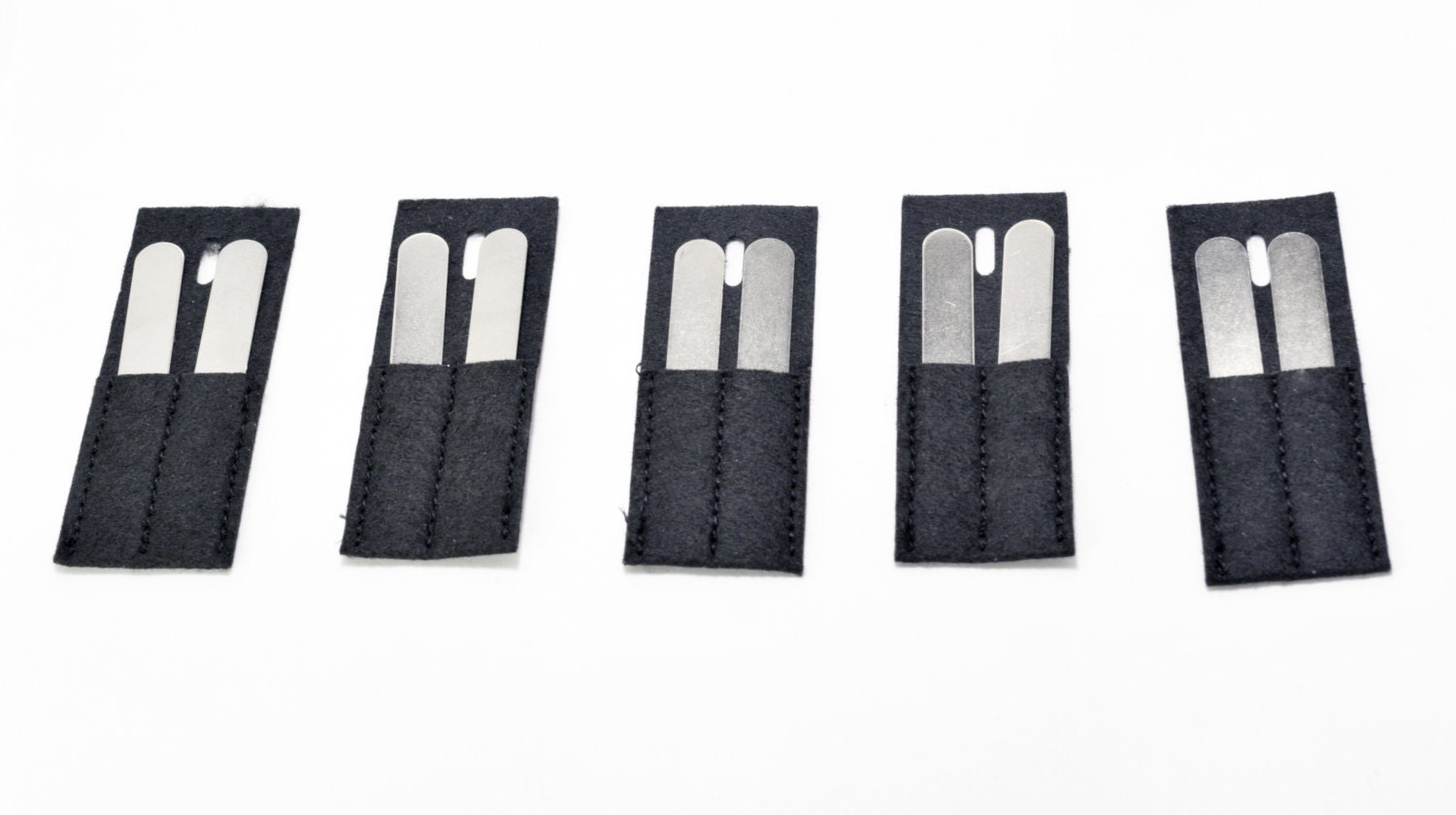 5 metal COLLAR STAYS with storage POUCHES 10 total 4 sizes Etsy