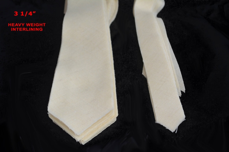 viscose AC Ter Kuile Made Netherlands wool PRE-CUT 3 14 wide heavy weight necktie interfacing interlining finest available