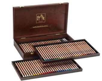 Caran D'Ache Luminance 6901 gift box set - assortment of 76 PASTEL PENCILS - Made in Switzerland - finest colored pencils in the world!