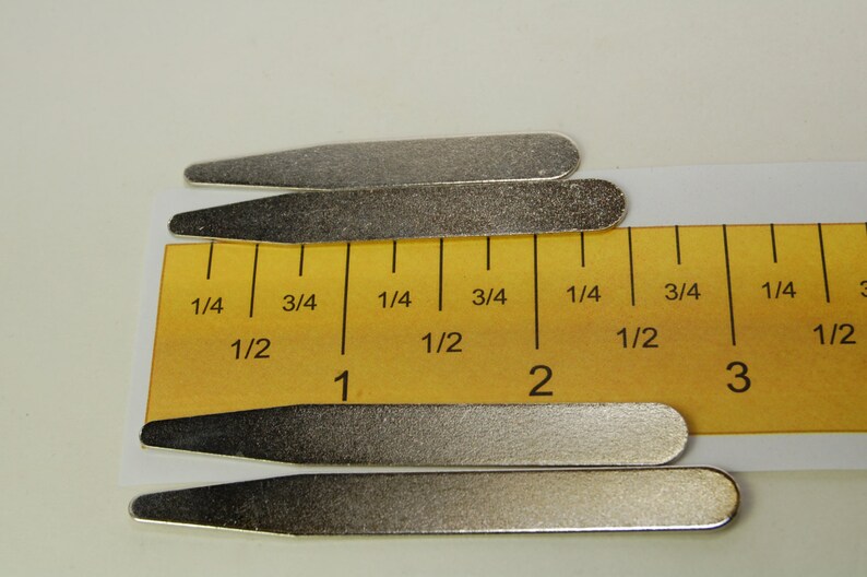5 metal polished COLLAR STAYS with storage POUCHES 10 total Etsy
