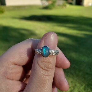 Adjustable Opal dragon ring. October birthstone. AA grade opal. Sterling silver. Crystal opal.