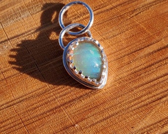 Crystal opal pendant. Necklace options available. October birthstone.