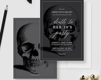 Death to Your 20s Party Invitation Editable Template, RIP 20s, Death To My 20s Death Party, 30th Birthday Digital Download