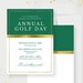 Annual Golf Day Invitation Template, Golf Birthday Invitations