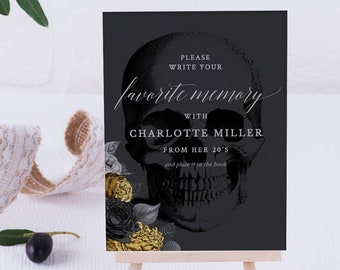 Share a Memory Sign Editable Template, Death to my 20s Poster Digital Download, RIP 20s 30s 40s 50s, Funeral for my Youth