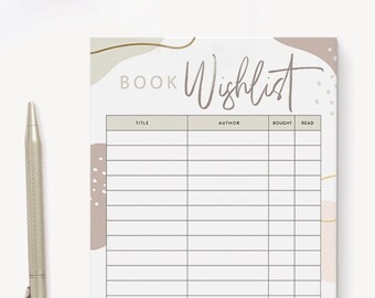 Books to Read List - Etsy