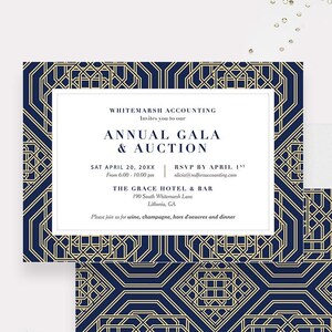Annual Gala and Auction Business Party Invitation, Corporate Company Dinner Invitation, Business Event Work Holiday Party