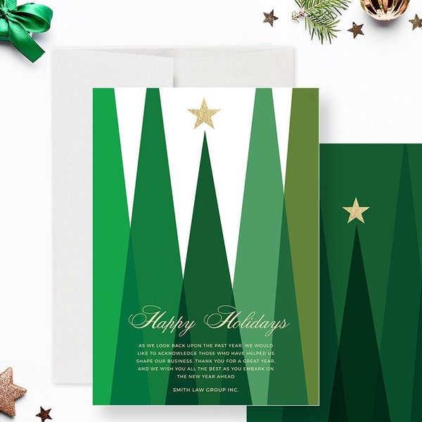 Unique Printable Holiday Cards, Professional Business Christmas Cards, Company Holiday Editable Template Cards, Company Holiday Cards