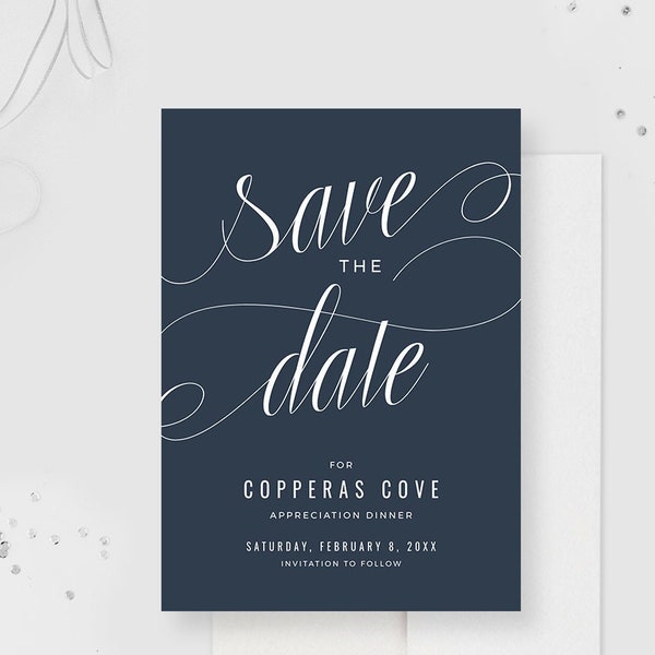 Business Save the Date Cards, Corporate Party Event Save the Date Printable Cards, Company Save the Date Template, Formal Save the Dates