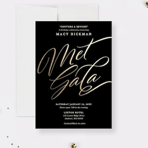 Met Gala Birthday Party Invitation Template Instant Download, Met Gala Invitation Printable Digital Download