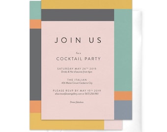 dinner party invitation corporate party invitation work etsy