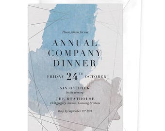 company invitation company dinner business invitation annual etsy