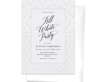 White Party Invitations 6