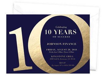 10 Year Anniversary Invitation Templates 4