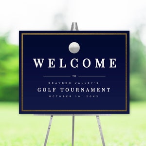 Golf Party Welcome Sign Editable Template, Golf Printable Digital Download, Golf Birthday Sign, Partee Golf Sign