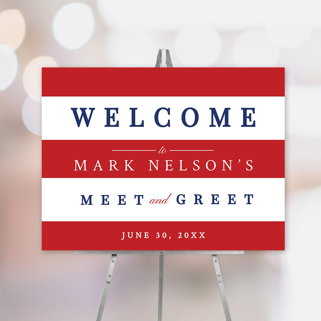 Welcome Sign Template, Printable Sign 24 X 18 Inches Digital Download ...