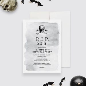 RIP 30s Birthday Party Invitation Editable Template, 40th Birthday Printable Digital Download Death To My 30s Funeral for My Youth
