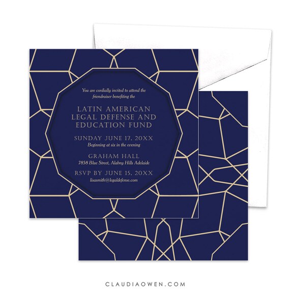business invitation fundraiser invitation work function friendraiser gala night work event professional corporate invitation geometric professional business invitations