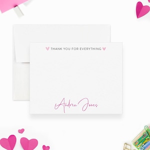 Carte Merci pour tout Carte de remerciement personnalisée Papeterie personnalisée minimaliste Cadeau pour enseignant, ami, collègue, patron