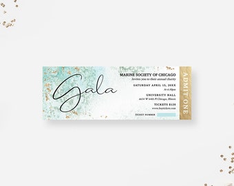 Gala Ticket Template, Personalized Gala Ticket Invitation, Admit One Printable Digital Download, Business Event Tickets, Company Event