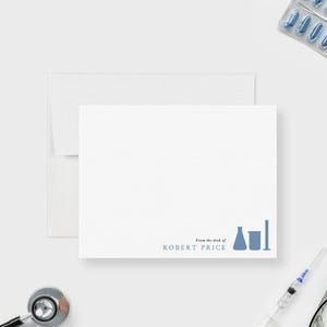Personalized Pharmacist Note Cards Custom Medical Stationery Chemist Gift for Pharmacy Student Healthcare Worker Stationery Set