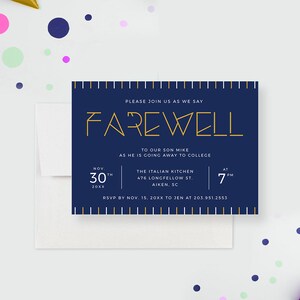 Téléchargement numérique d'Invitation à la fête d'adieu, invitations à une fête d'adieu, invitations à une fête d'adieu, fête d'adieu, invitations à une fête de départ à la retraite