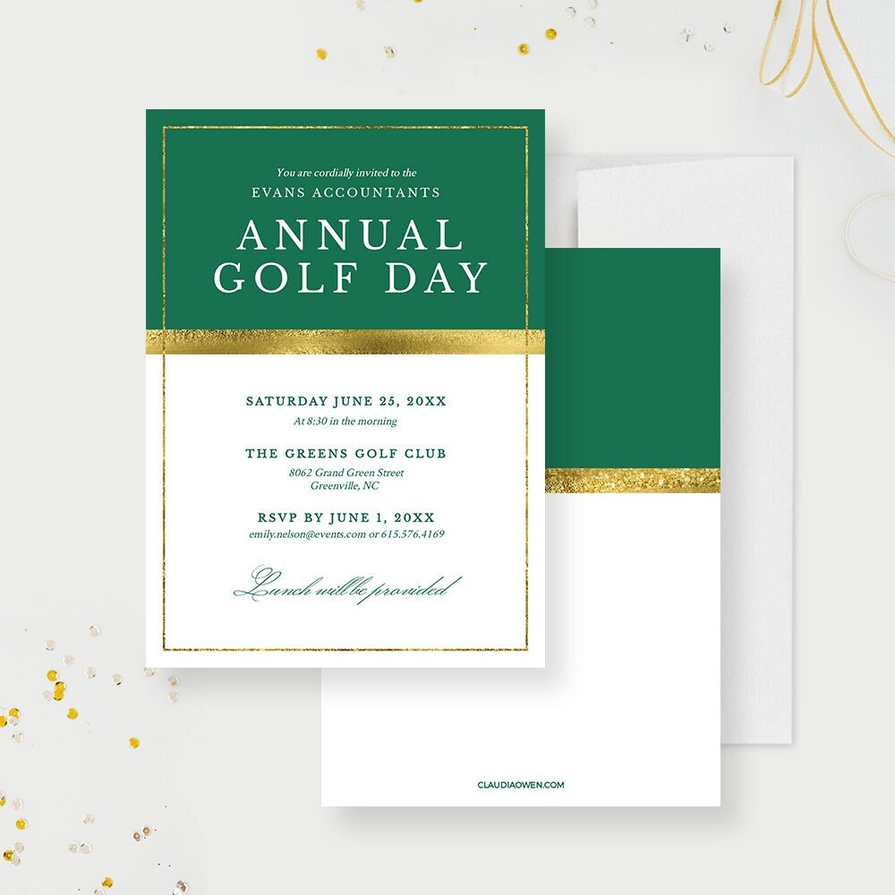 Annual Golf Day Invitation Template Golf Birthday - Etsy
