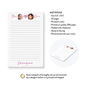 Best Friend Notepad With Photo, Bff Gifts Personalized, Custom to Do ...