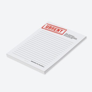 Funny Notepad, Urgent to Do List Planner Pad, Personalized Desk Notepad ...