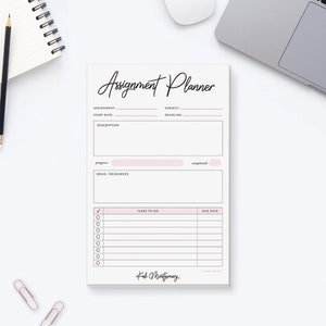 Assignment Planner Notepad, College Student Planner Pad, Homework Planner Paper, Homeschool Planner Gifts, School Writing Pad